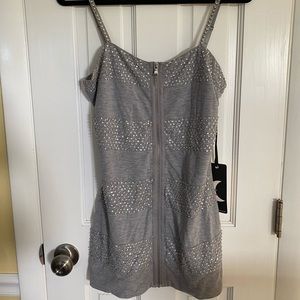 Forever 21 mini grey sequined dress